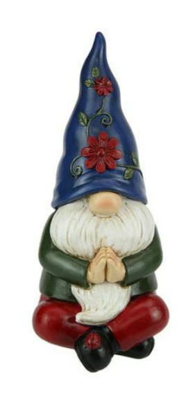 BLUE HAT YOGA GNOME - 19CM