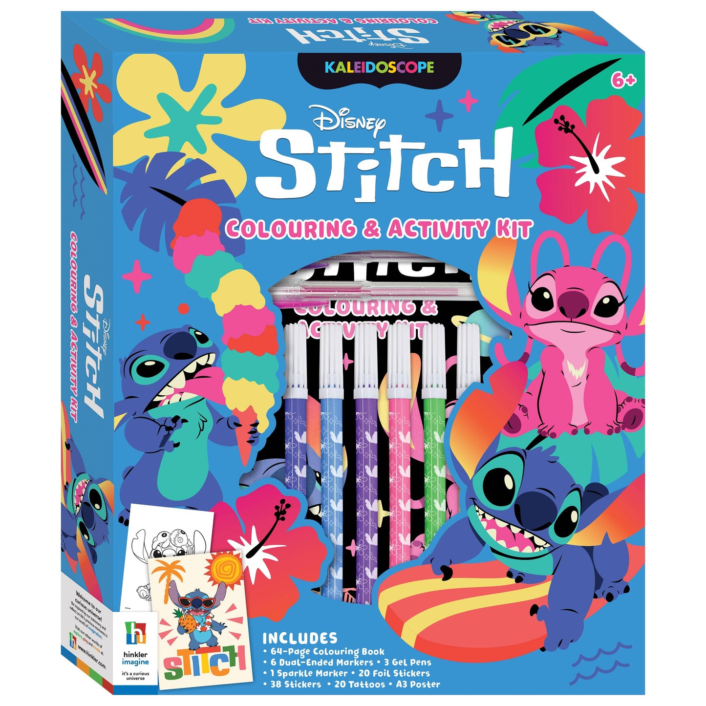 HINKLER SUPER KALEIDOSCOPE STITCH COLOURING AND ACTIVITY KIT