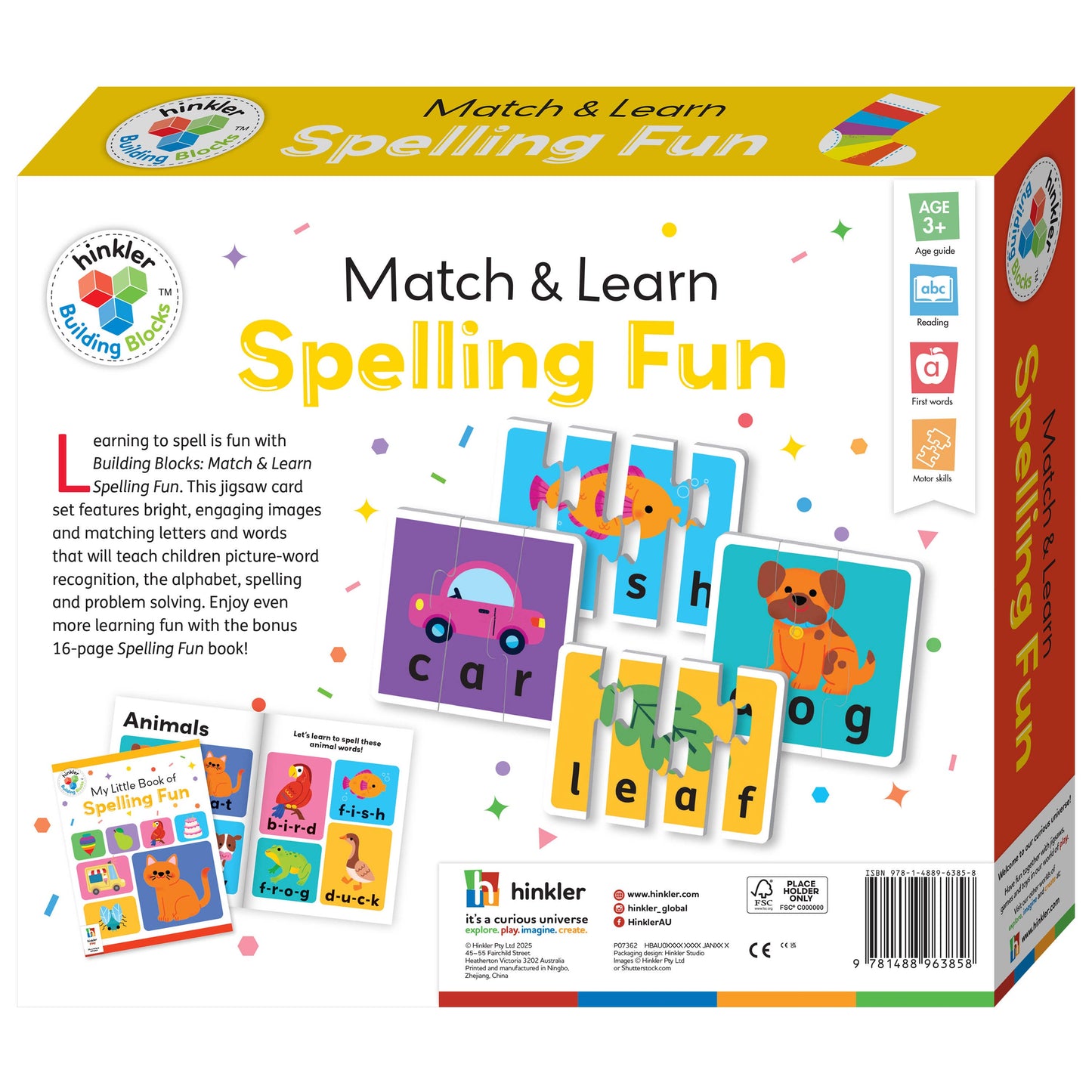 HINKLER BUILDING BLOCKS MATCH & LEARN SPELLING FUN
