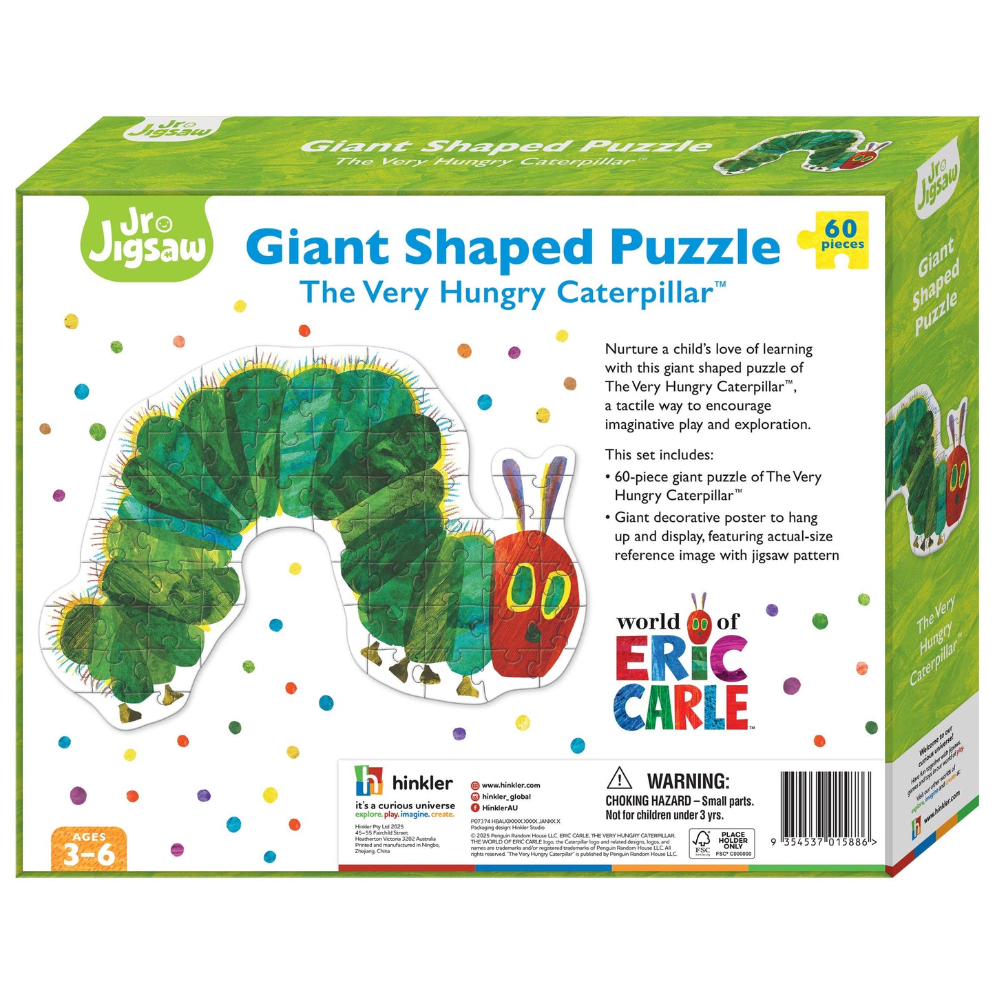 HINKLER SHAPED FLOOR HUNGRY CATERPILLAR PUZZLE
