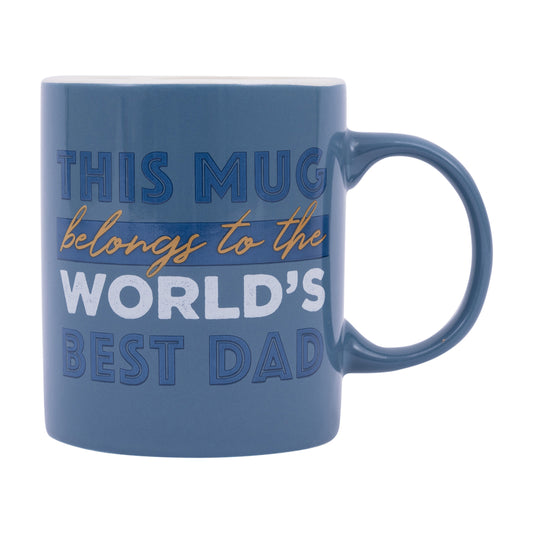 THIS MUG BELONGS TO THE WORLD'S BEST DAD COFFEE MUG