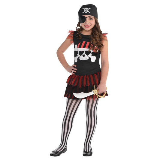 PIRATE T-SHIRT DRESS CHILD COSTUME