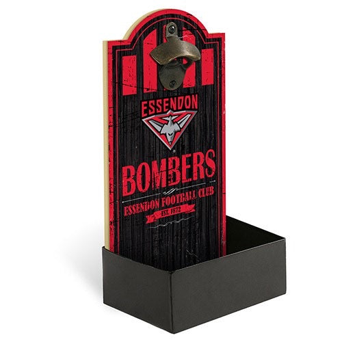 AFL ESSENDON BOMBERS MDF OPENER WITH CATCHER
