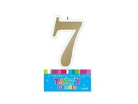 GOLD NUMBER 7 CANDLE