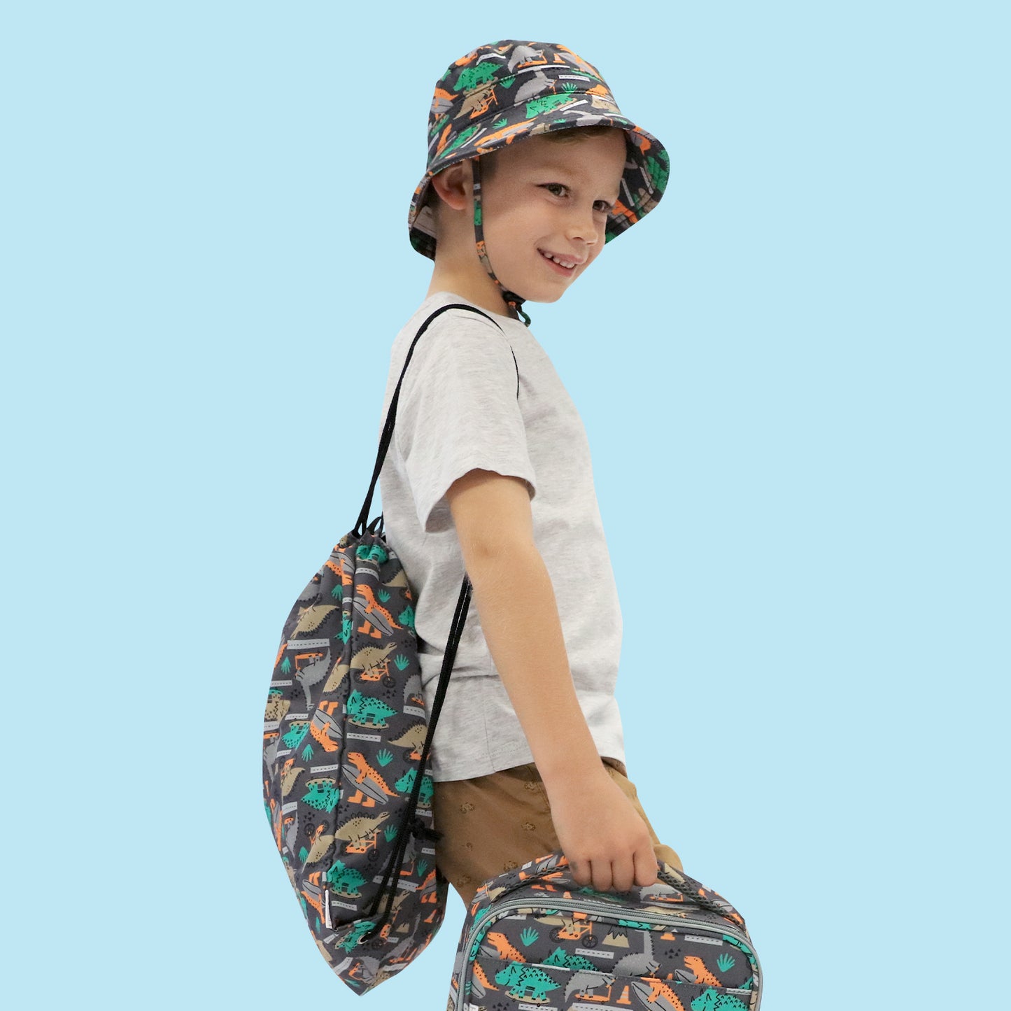 SPLOSH OUT & ABOUT DRAWSTRING BAG - DINO SKATE