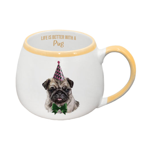 PAINTED PET PUG MUG