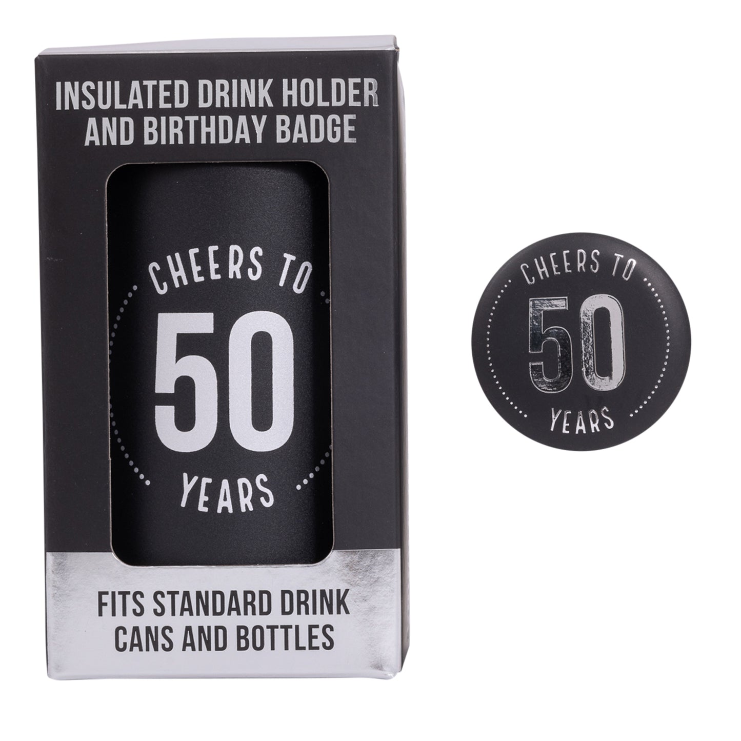 50TH INSULATED DRINK COOLER & BADGE SET