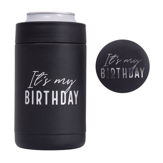 IT'S MY BIRTHDAY INSULATED DRINK COOLER & BADGE SET