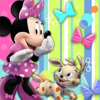 MINNIE MOUSE BOWS BEVERAGE NAPKINS - PACK OF 16