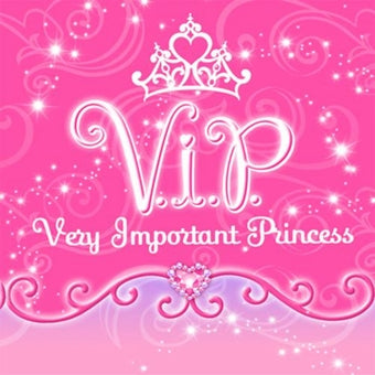 DISNEY VERY IMPORTANT PRINCESS BEVERAGE NAPKINS - PACK OF 16