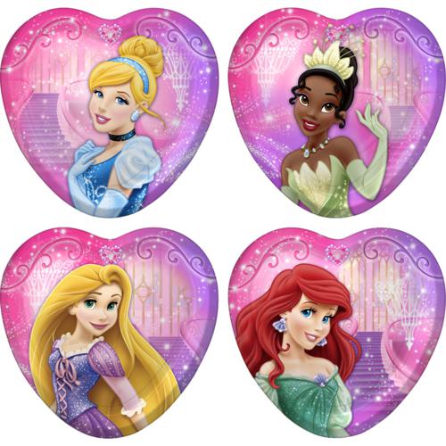 DISNEY PRINCESS VERY IMPORTANT PRINCESS HEART PAPER PLATES 17.78CM - PACK OF 8