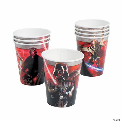 STAR WARS GENERATION 266ML PAPER CUPS - PACK OF 8