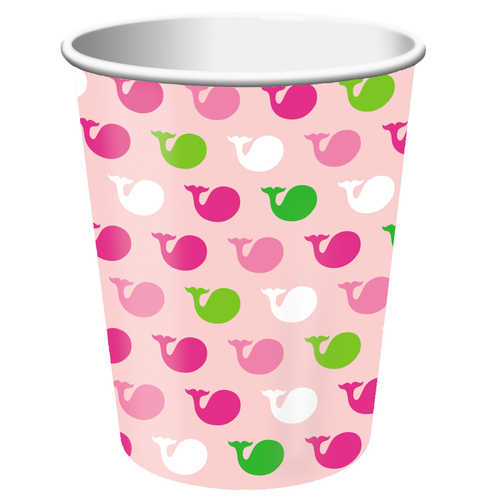OCEAN PREPPY GIRL 1ST BIRTHDAY 266ML CUPS - PACK OF 8
