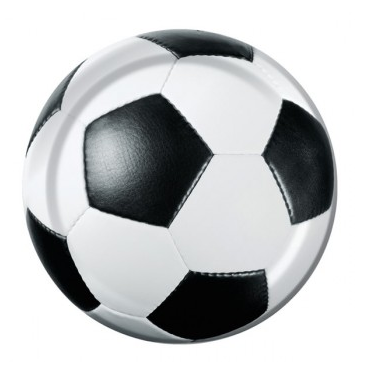 SPORTS FANATIC SOCCER FOOTBALL ROUND PAPER PLATES 17.4CM - PACK OF 8