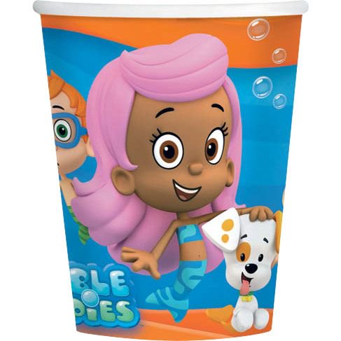BUBBLE GUPPIES 266ML PAPER CUPS - PACK OF 8