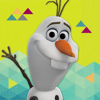 DISNEY FROZEN OLAF BEVERAGE NAPKINS - PACK OF 16