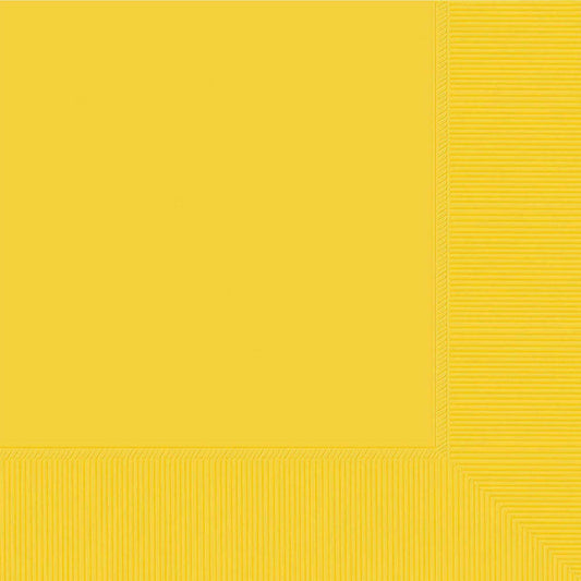 SUNSHINE YELLOW BEVERAGE NAPKINS - PACK OF 20