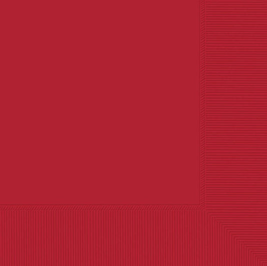 APPLE RED BEVERAGE NAPKINS - PACK OF 20