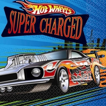 HOT WHEELS SPEED CITY BEVERAGE NAPKINS - PACK OF 16