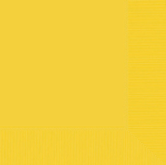 SUNSHINE YELLOW LUNCH NAPKINS - PACK OF 20
