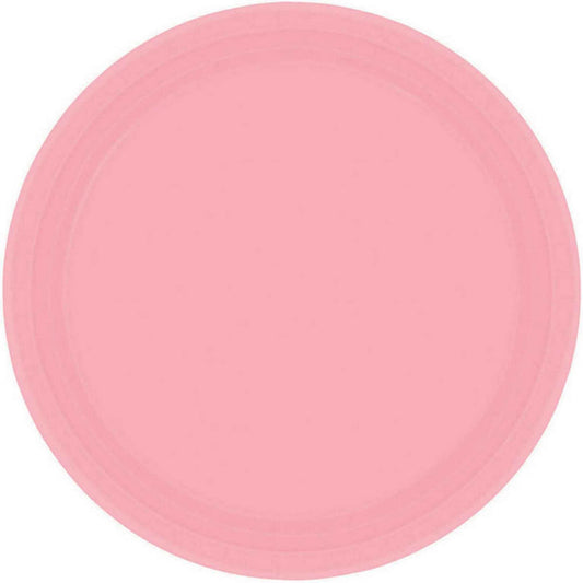 NEW PINK ROUND PAPER PLATES 22.9CM - PACK OF 8