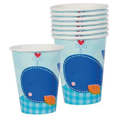 BABY SHOWER AHOY BOY 266ML PAPER CUPS - PACK OF 8