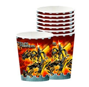 TRANSFORMERS 266ML PAPER CUPS - PACK OF 8