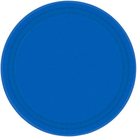 ROYAL BLUE PAPER PLATES 23CM ROUND - PACK OF 20