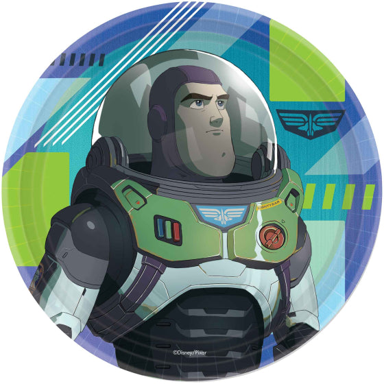BUZZ LIGHTYEAR PARTY ROUND PAPER PLATES 17.7CM - PACK OF 8