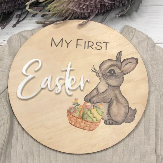 BABY MILESTONE PLAQUE - 3D MY FIRST EASTER