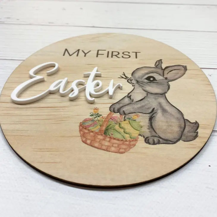 BABY MILESTONE PLAQUE - 3D MY FIRST EASTER
