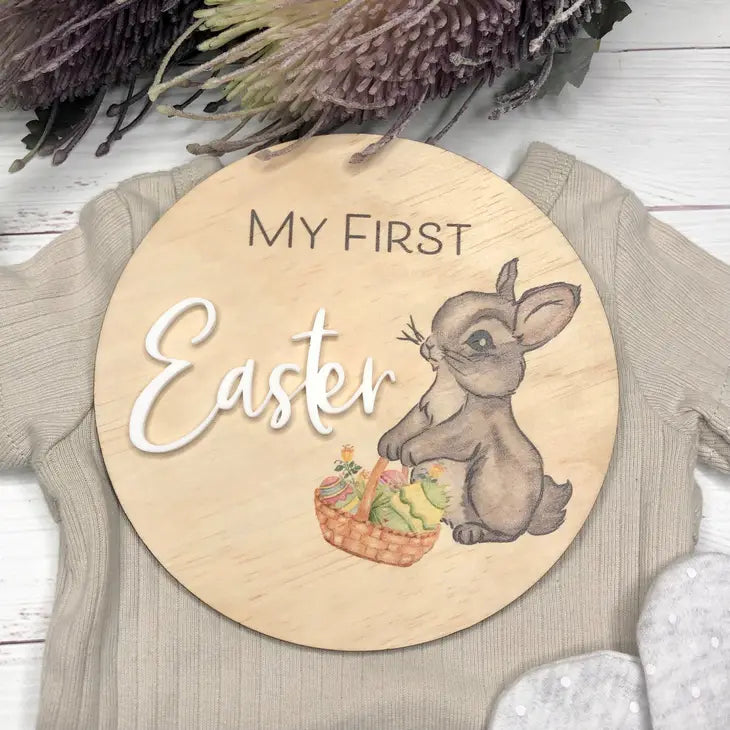 BABY MILESTONE PLAQUE - 3D MY FIRST EASTER