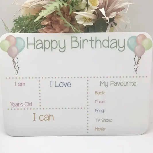 HAPPY BIRTHDAY BOARD - BALLOONS