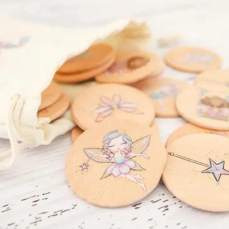 WOODEN MEMORY GAME - FAIRIES