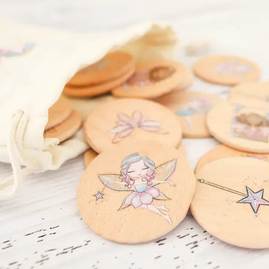 WOODEN MEMORY GAME - FAIRIES