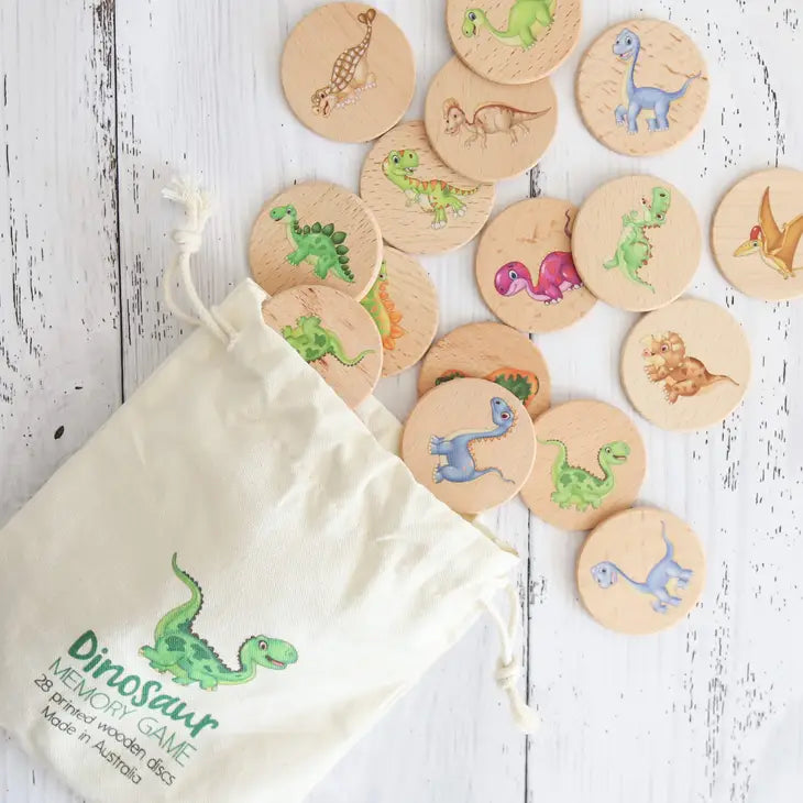 WOODEN MEMORY GAME - DINOSAUR