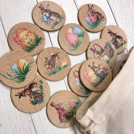 WOODEN MEMORY GAME - EASTER THEME