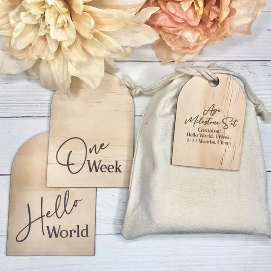 ARCH SHAPE BABY MILESTONE DISCS - 14 PIECE SET