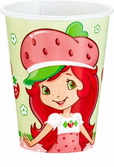 STRAWBERRY SHORTCAKE 266ML PAPER CUPS - PACK OF 8