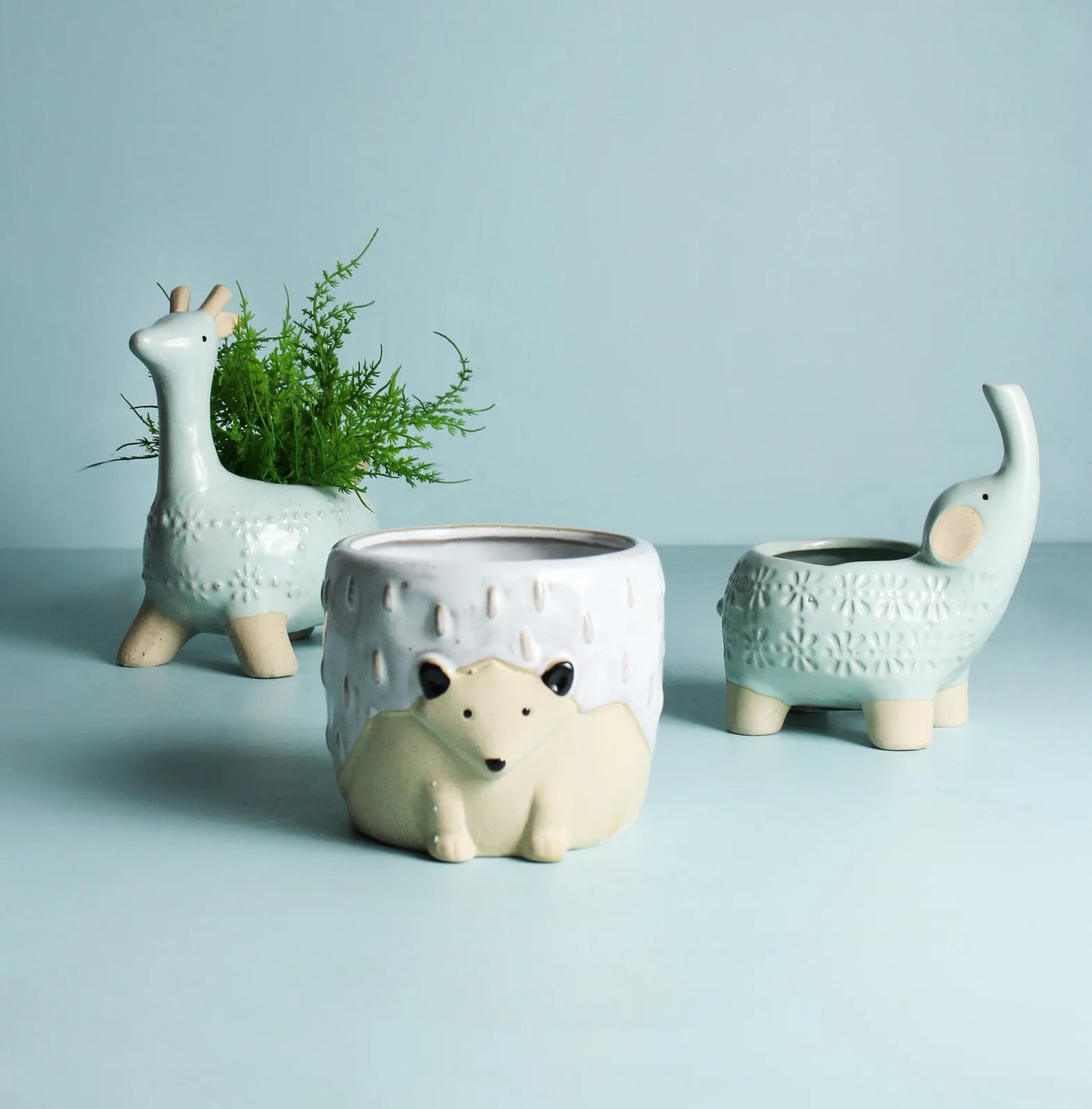 PLANTER JAZ GIRAFFE - AQUA